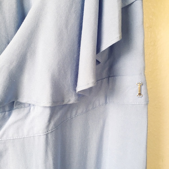 Gianni Bini Pale Blue Wrap Dress - Picture 5 of 8